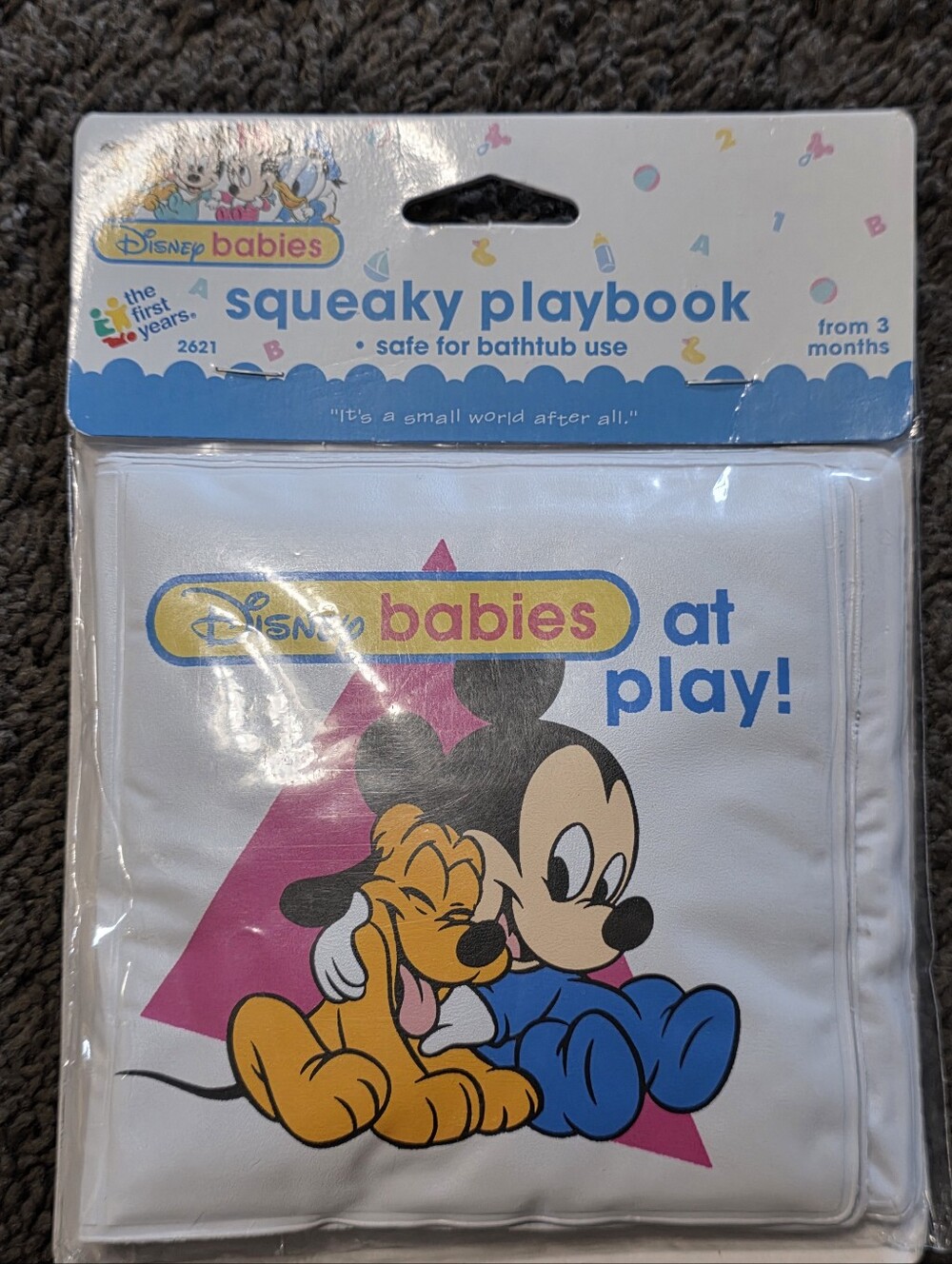 Vtg Disney Babies Soft Squeaky Book